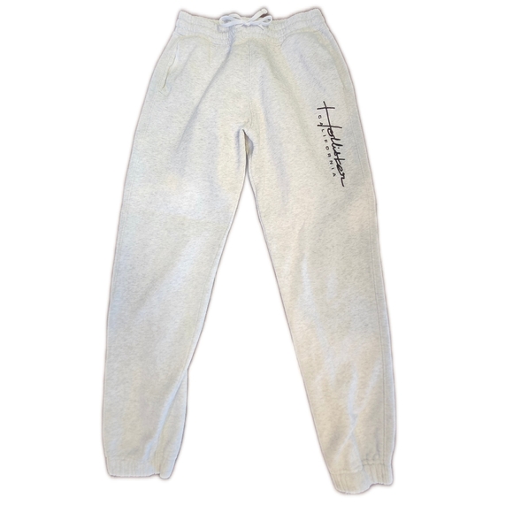 Hollister Must-Have Collection Light Gray Heather Jogger Sweatpants, S - Picture 2 of 5